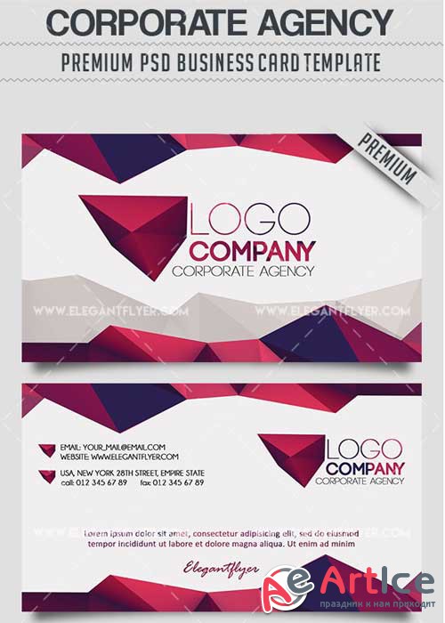 Corporate Agency PSD V3 Business Card Templates