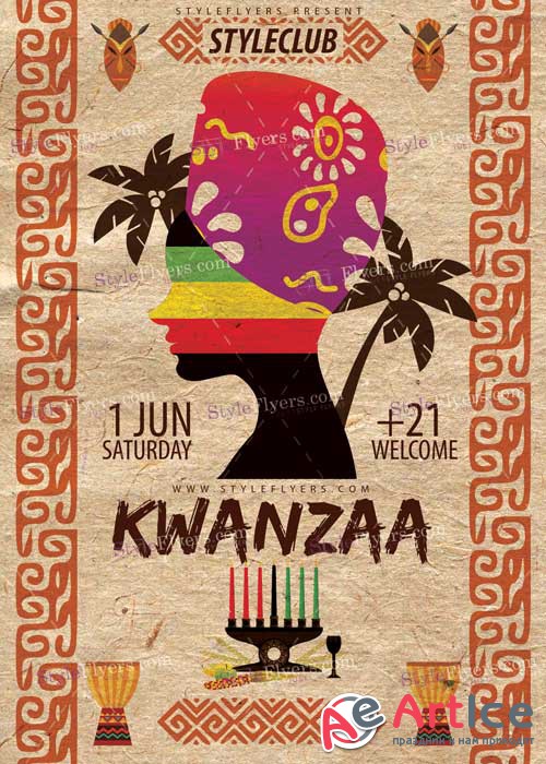 Kwanzaa PSD V3 Flyer Template