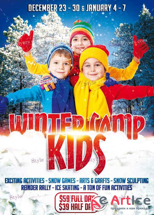 Kids Winter Camp PSD V5 Flyer Template