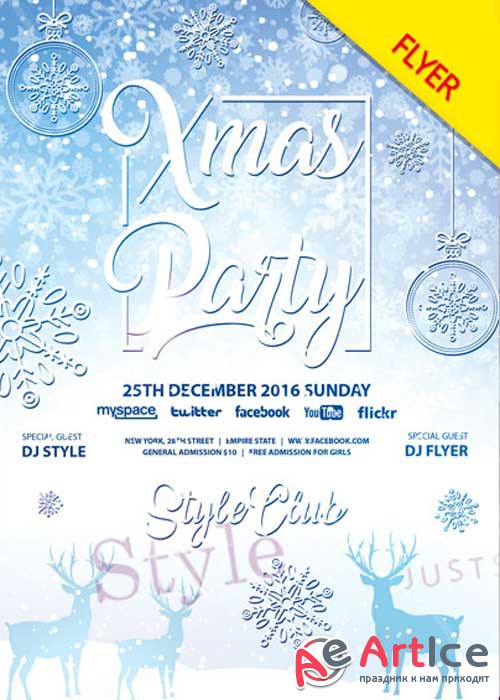 Xmas Party PSD V13 Flyer Template