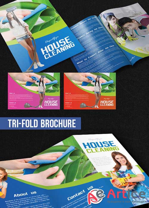 House Cleaning Brochure Pack PSD V1 Template