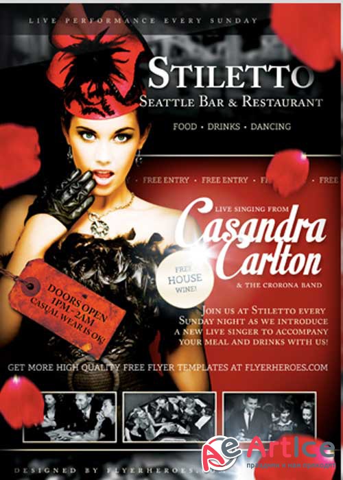 Stiletto Music V4 Flyer Template