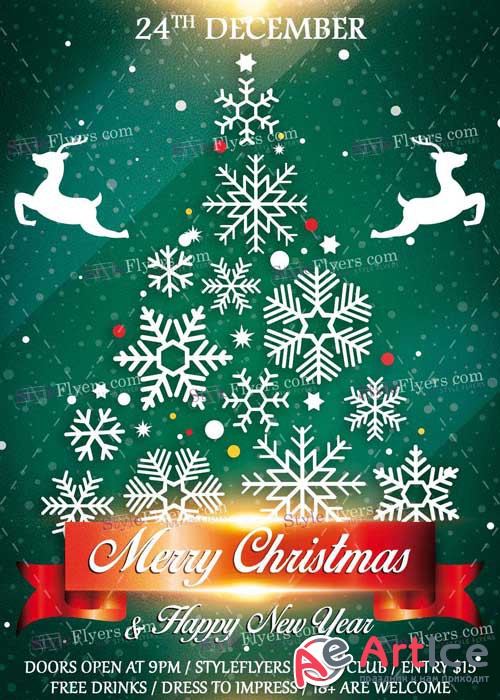 Christmas Greeting V8 PSD Flyer Template