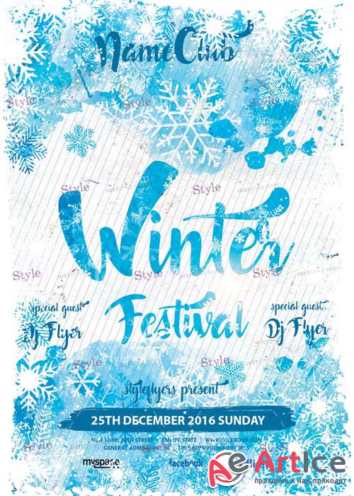 Winter Festival PSD V7 Flyer Template