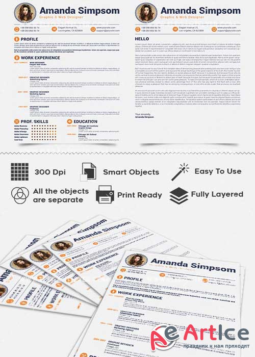 Elegant Resume CV PSD V2 Templates