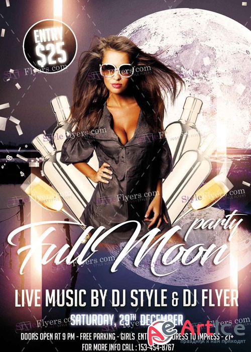 Full Moon Party PSD V9 Flyer Template