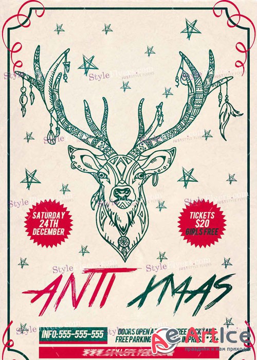 Anti Xmas PSD V7 Flyer Template