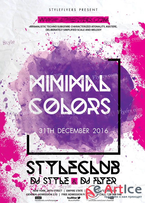 Minimal Colors Flyer V5 PSD Flyer Template