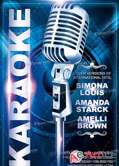 Karaoke PSD V12 Flyer Template