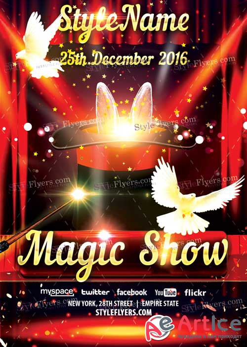 Magic Show PSD V9 Flyer Template