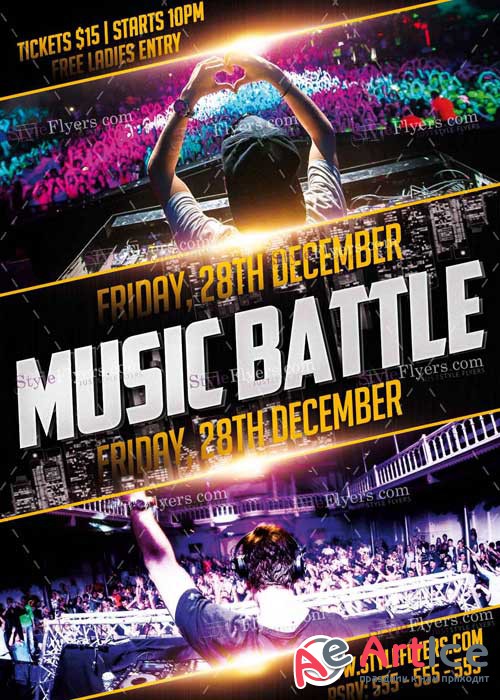 Music Battle PSD V2 Flyer Template