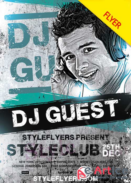 Dj Guest PSD V11 Flyer Template