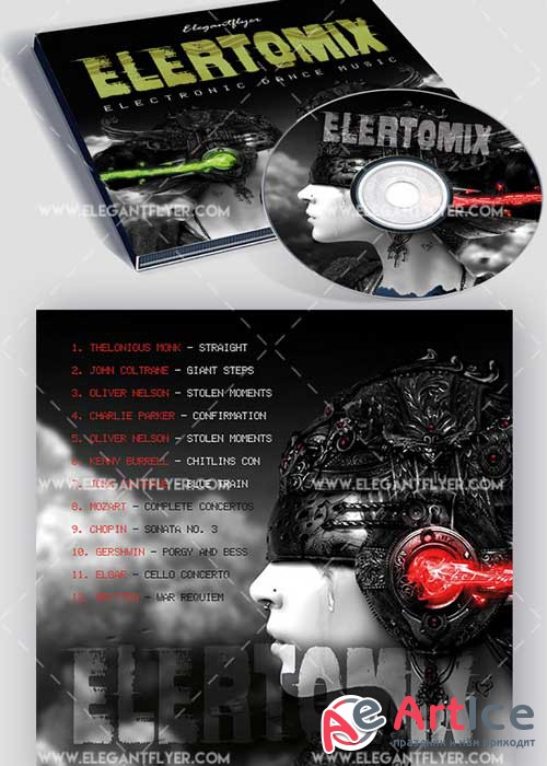 Electromix Premium CD Cover PSD V2 Template