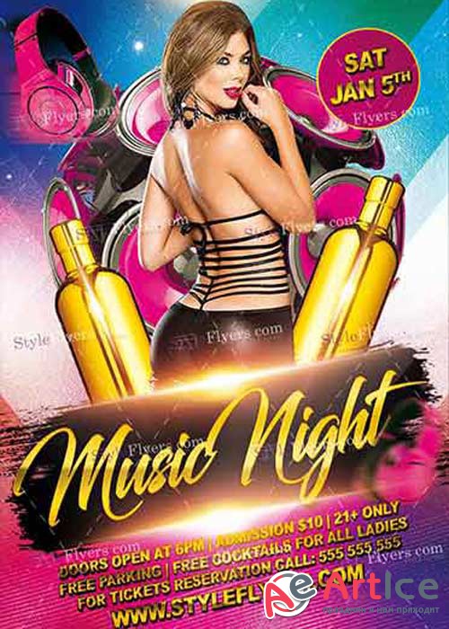 Music Night PSD V10 Flyer Template