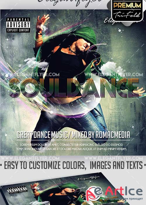 Soul Dance Premium CD Cover PSD V12 Template