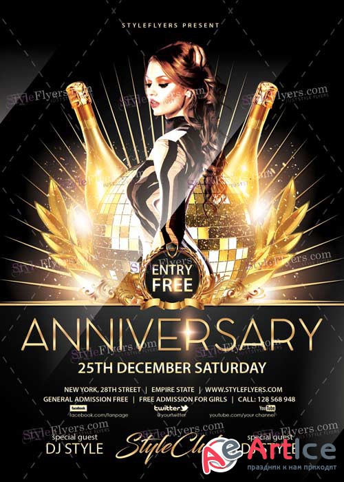 Anniversary PSD V15 Flyer Template