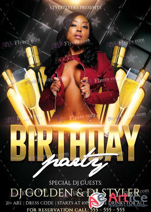 Birthday Party PSD V9 Flyer Template