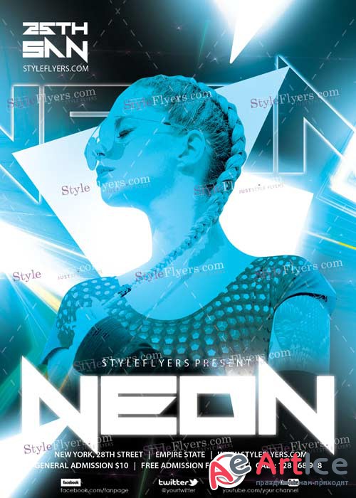 Neon PSD V7 Flyer Template