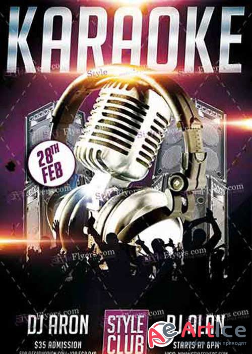 Karaoke PSD V11 Flyer Template