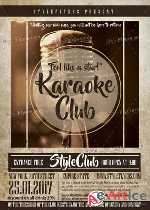 Karaoke PSD V15 Flyer Template