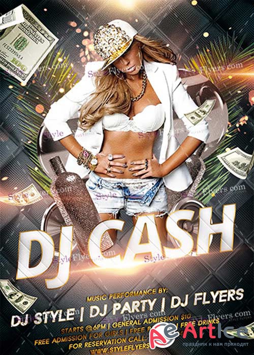 DJ Cash PSD V14 Flyer Template