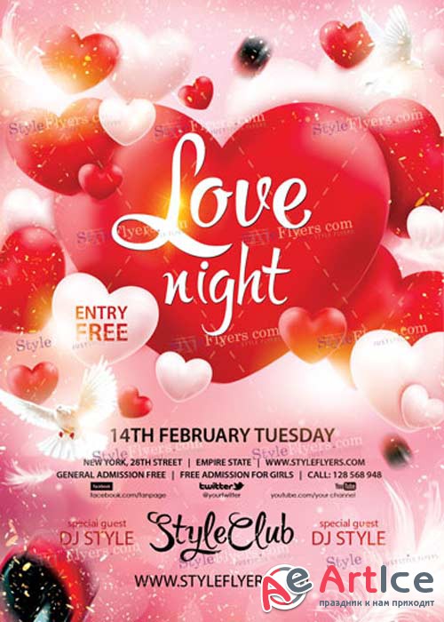 Love Night PSD V7 Flyer Template