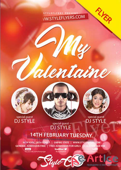 My Valentaine PSD V9 Flyer Template