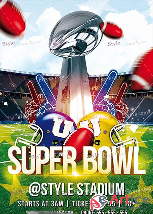 Super Bowl PSD V12 Flyer Template