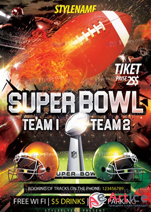 Super Bowl PSD V13 Flyer Template