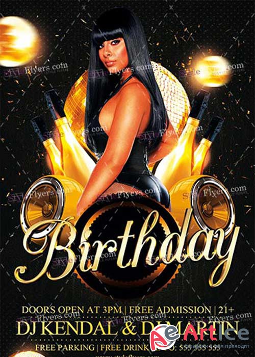 Birthday PSD V23 Flyer Template