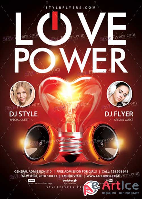 Love Power PSD V5 Flyer Template