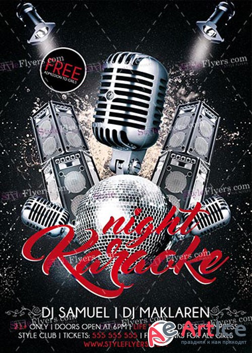 Karaoke Night PSD V14 Flyer Template