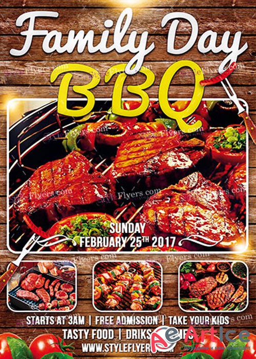 Family Day BBQ PSD V4 Flyer Template