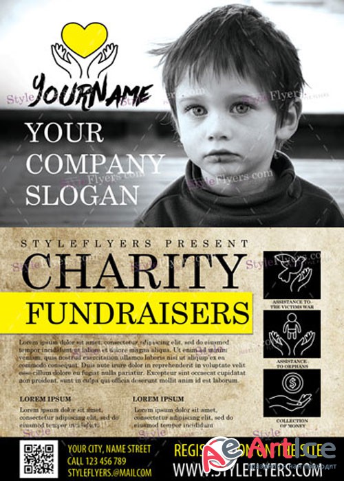 Charity Fundraisers PSD V5 Flyer Template