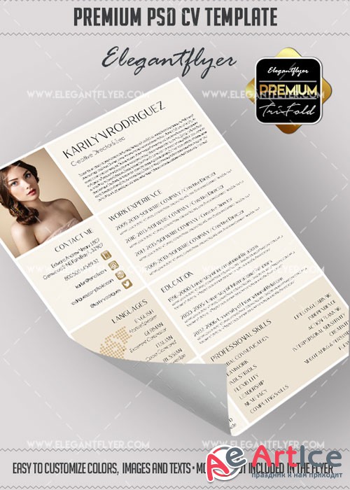 CV Premium CV and Cover Letter PSD V12 Template