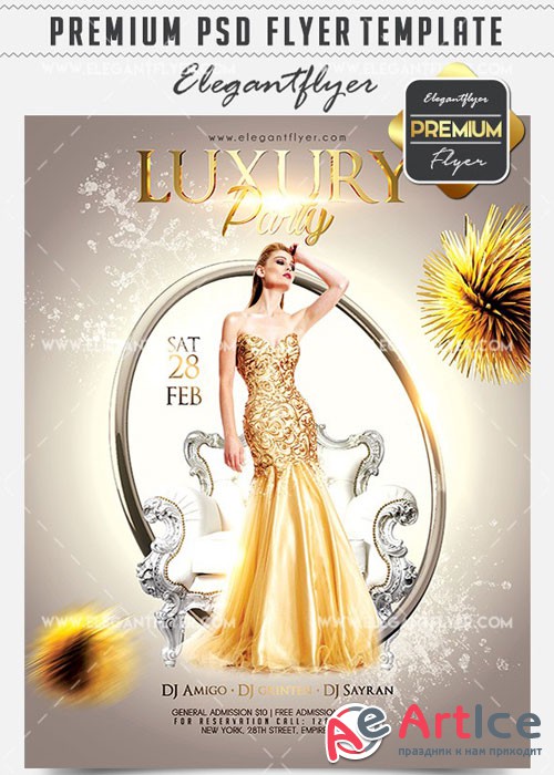 Luxury Party Flyer PSD V02 Template + Facebook Cover