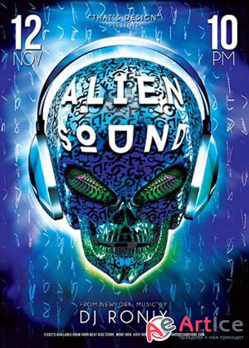 Alien Sound V7 Flyer Template