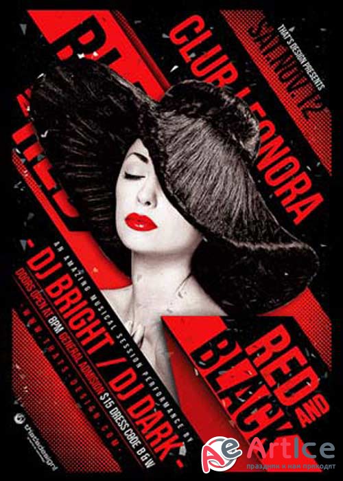 Black and Red V1 Flyer Poster Template