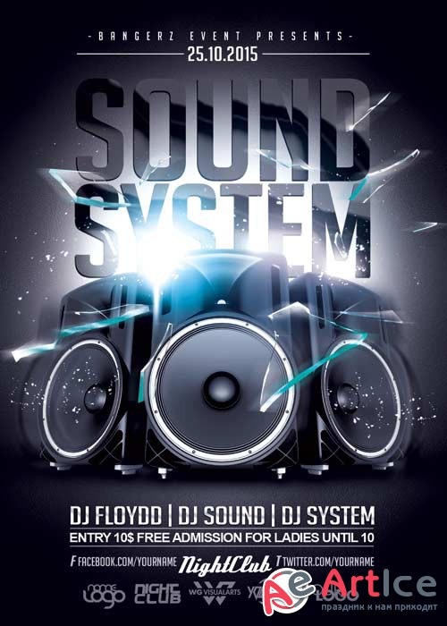 Sound System Party V5 Flyer Template