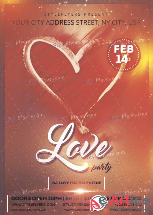 Love Party V12 PSD Flyer Template