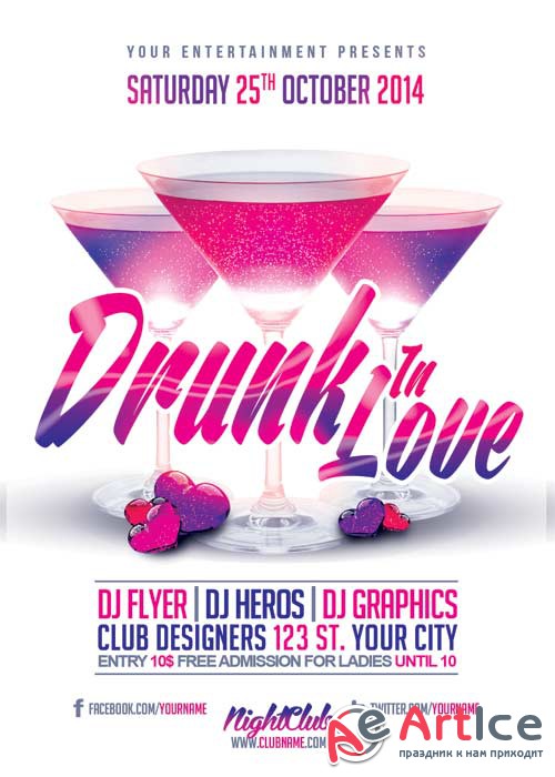 Drunk Love Flyer V11 Flyer Template