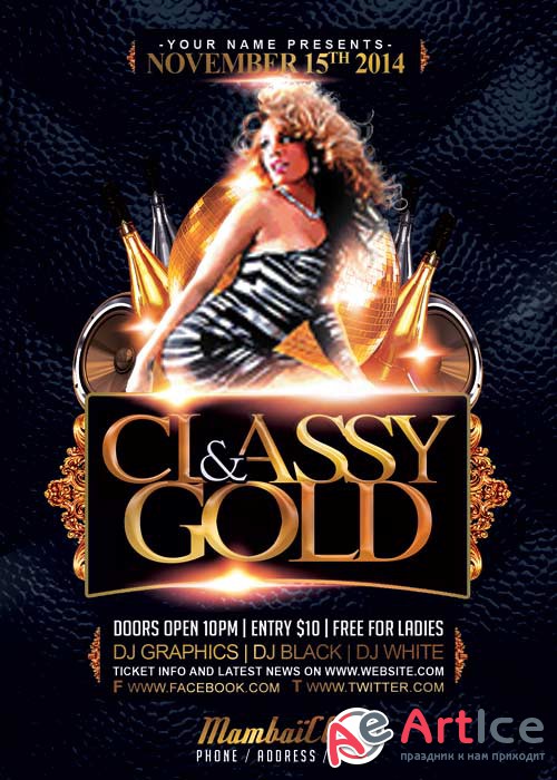 Classy And Gold V5 Flyer Template