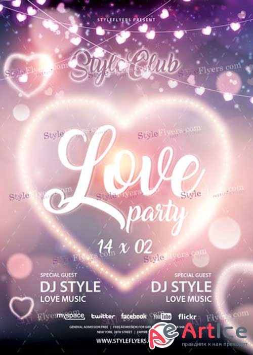 Love Party V11 PSD Flyer Template