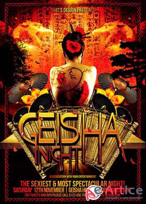 Geisha Night V11 Flyer Template