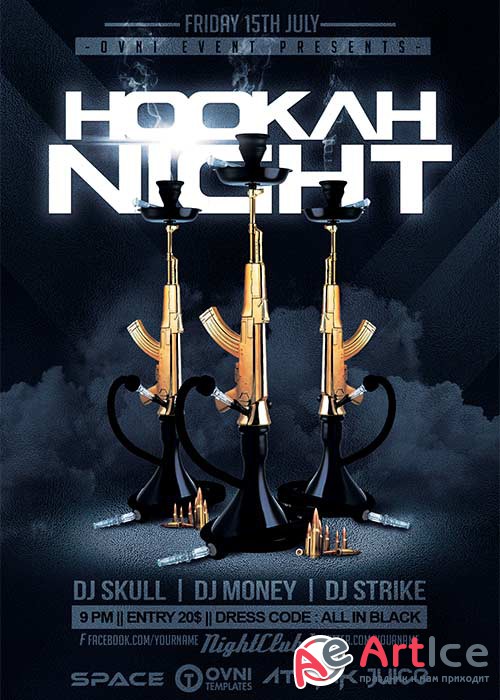 HOOKAH NIGHT V7 Flyer Template