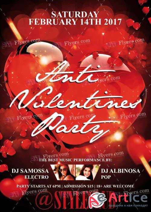 Anti Valentine Day V9 PSD Flyer Template