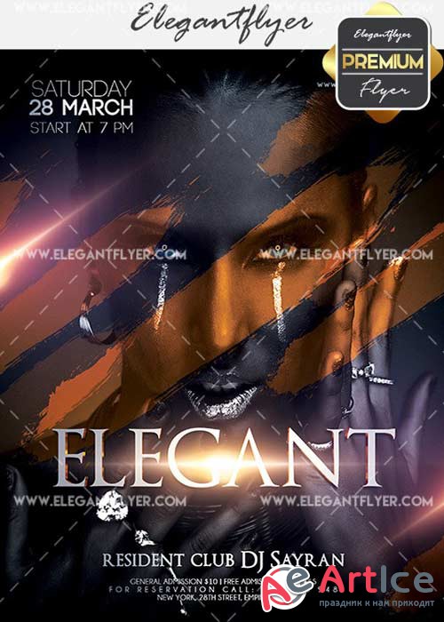 Elegant V9 Flyer PSD Template + Facebook Cover