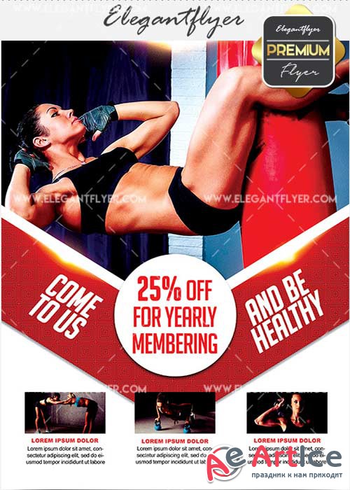 Fitness Classes V7 Flyer PSD Template + Facebook Cover