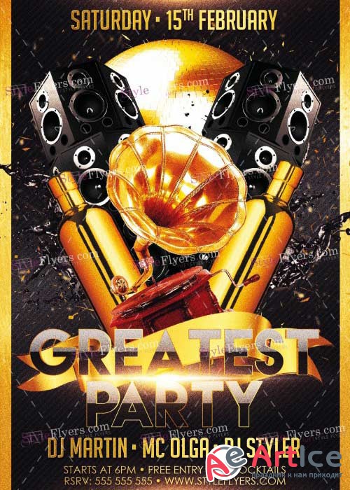 The Greatest Party V7 PSD Flyer Template