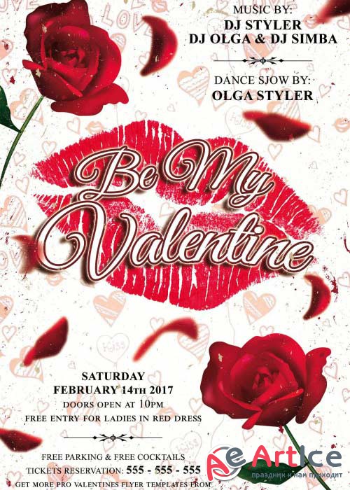 Be My Valentine V11 PSD Flyer Template